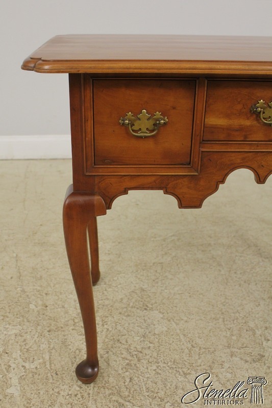 56993: STICKLEY Queen Anne Solid Cherry Lowboy Dressing Table gallery