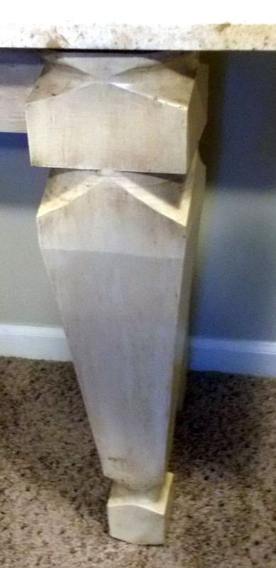 Vtg MCM POST MODERN 70's Console TABLE TRAVERTINE Italian MARBLE Memphis style gallery