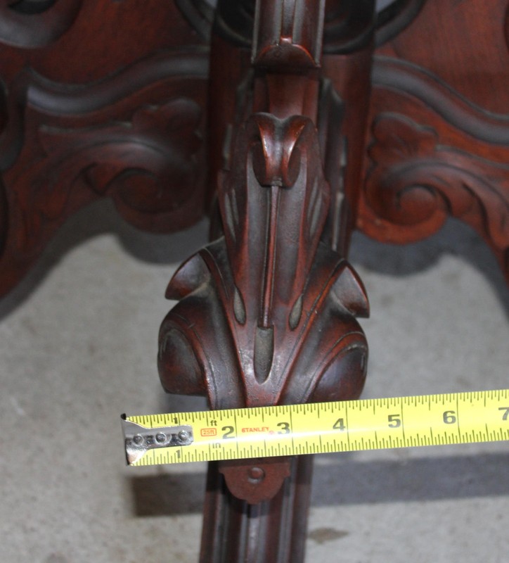 Antique Victorian Marble Top Table Oval Shape Made by Brooks Furniture gallery