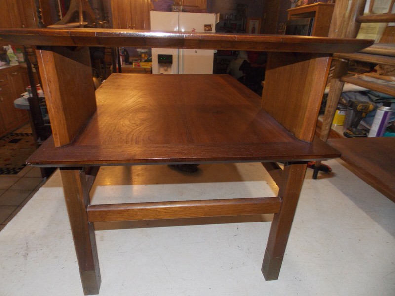 Walnut Mid Century Step End Table by Founders (SET-2) gallery
