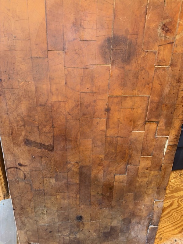 Authentic 1930-40’s Era Butcher Block Antique Butcher Block 24.5” X 40.5” X 12.5