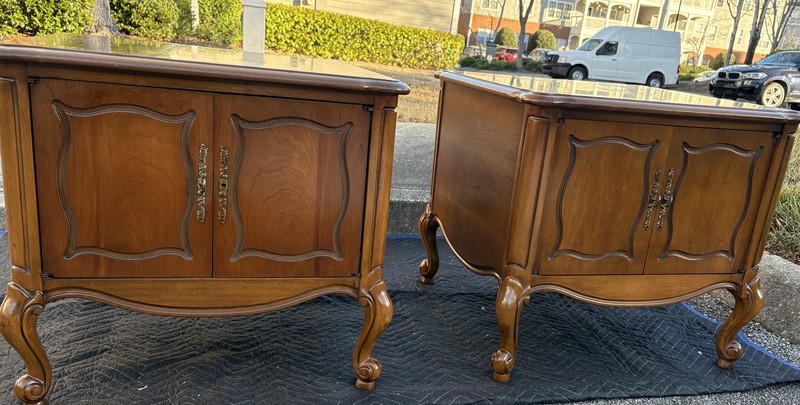 PAIR Lane Solid Wood Cabinets Style 1064-92 Vintage Traditional Style gallery