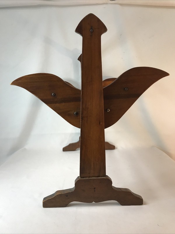 Vintage Mission Arts & Crafts Standing Floor Book Trough Shelf Rack gallery