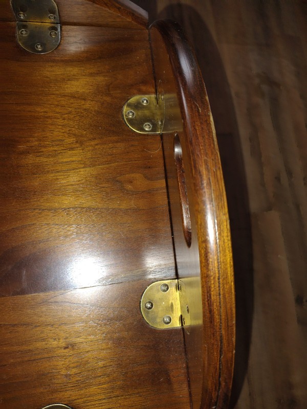 Vintage Butler’s Tray-Top folding w brass hinges Coffee Table gallery