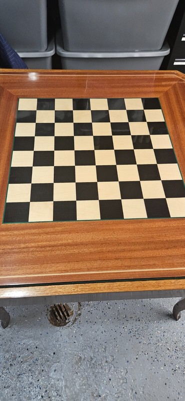 Italian Inlaid Wood Multi Game Table with Roulette, Checkers Chess and Backammon gallery