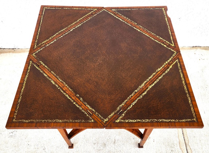 Pierre Deux Game Table Flip Top Leather gallery