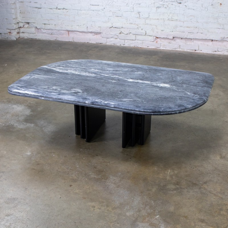 Scandinavian Post Modern Coffee Table Marble Top Bendixen Designs Made Denmark gallery