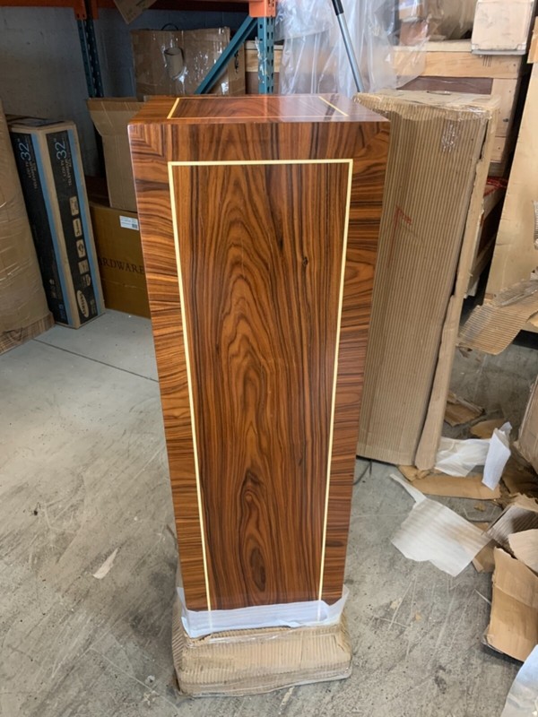 Exotic Brazilian Wood Sculpture Display Pedestal gallery