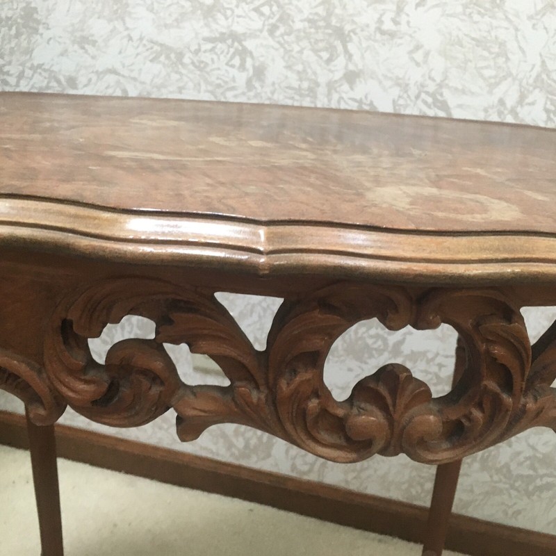 French Parlor Table Early 1900s Center Table Solid Oak gallery