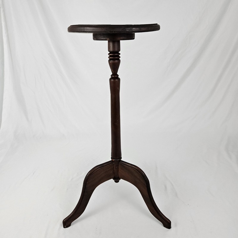 Oak Wood Pedestal Table Plant Stand Federal Georgian Vintage Victorian