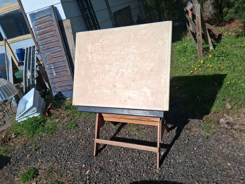 Vintage ANCO-BILT DRAFTING TABLE maple Adjustable tilt and height