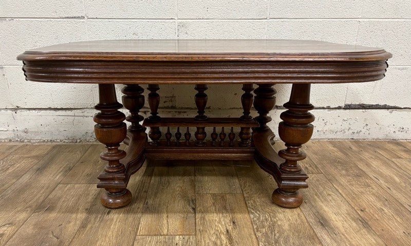 Antique French Henry II Renaissance Walnut Center Coffee Cocktail Table gallery
