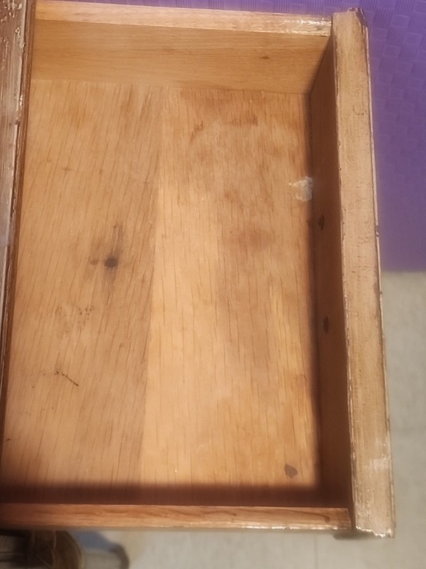 Antique Single-Drawer Stand Not Sure ,oak Cherry Wood,Heavy Piece, White Wash gallery