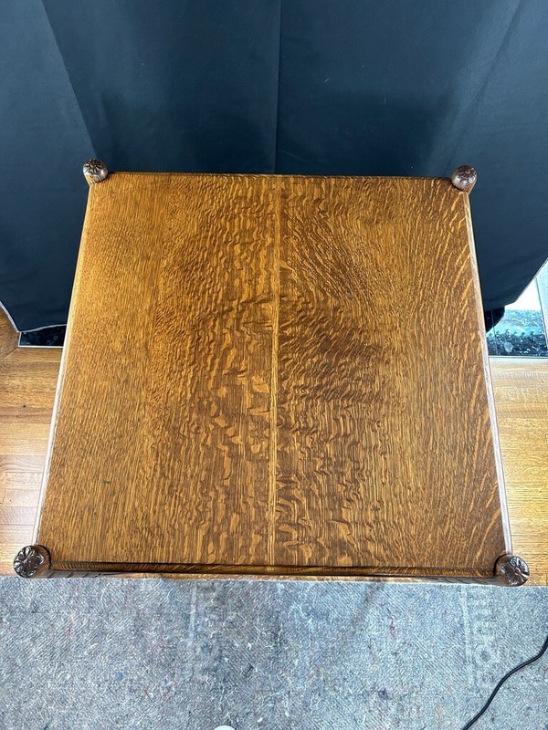 Quartersawn Carved Oak Victrola/Parlor Table Stand Horner? gallery