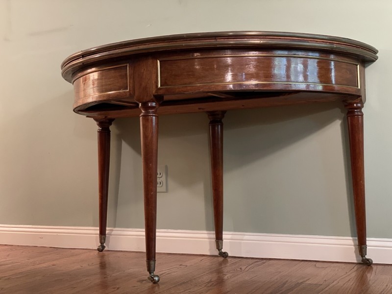 Antique English Regency Style Mahogany Circular Game Table And Bronze Mount gallery