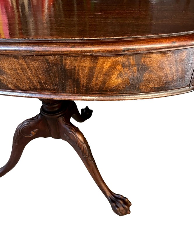 Chippendale Double Pedestal Ball & Claw Mahogany Dining Table. Vintage gallery