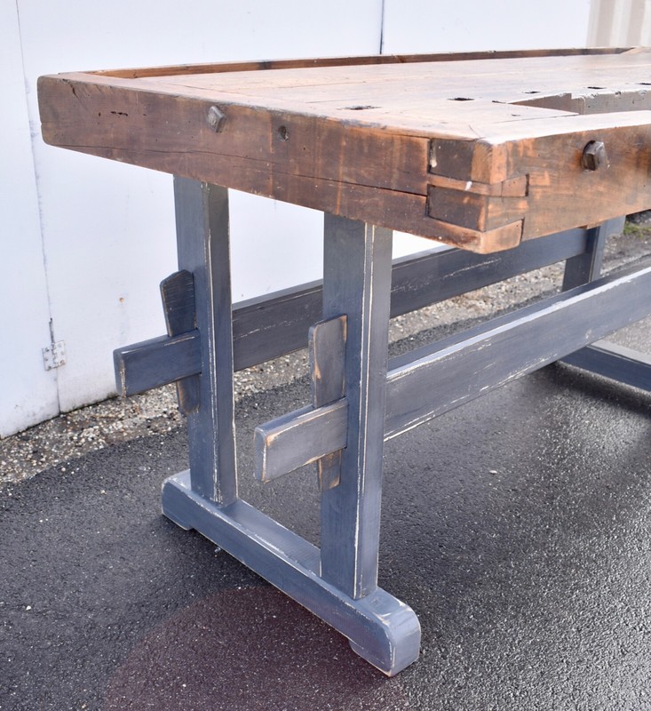 Oak Trestle-Base Carpenter's and Joiner's Workbench gallery