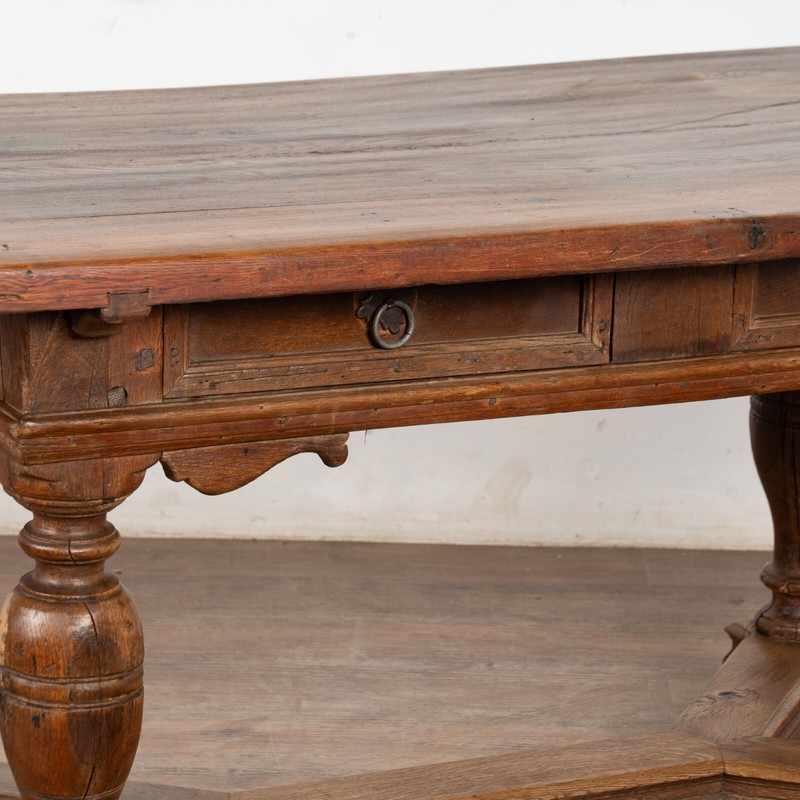 Early 19th Century Oak Refectory Library Table with Two Drawers gallery