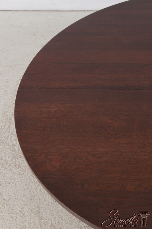 72452: STICKLEY Mission Oak Large Round Dining Room Table gallery