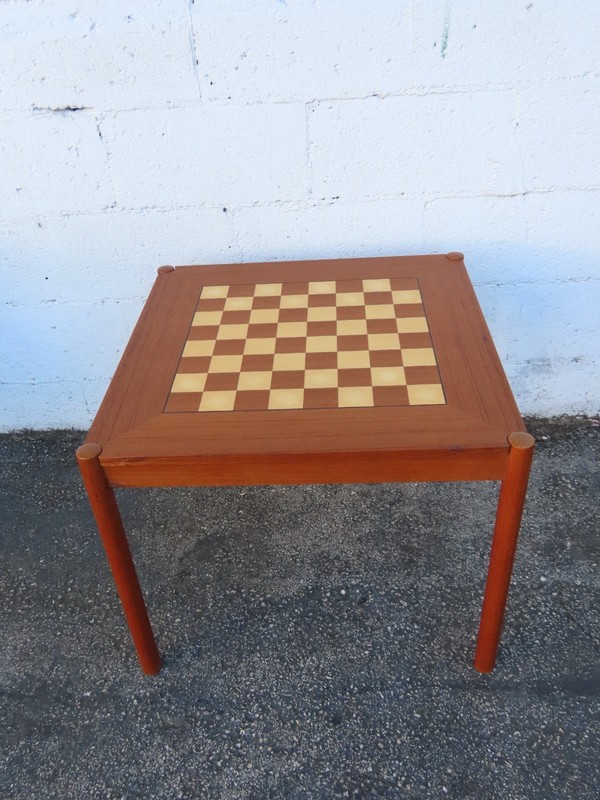 Danish Georg Petersen Flip Top Card Game Chest Board Table 6271
