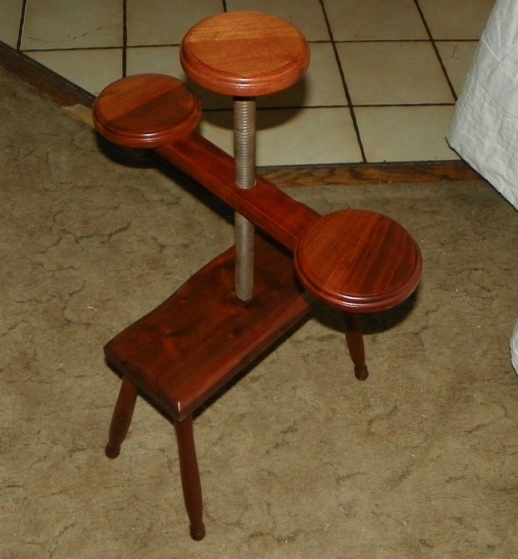 Solid Walnut Adjustable Plant Stand (PS67)