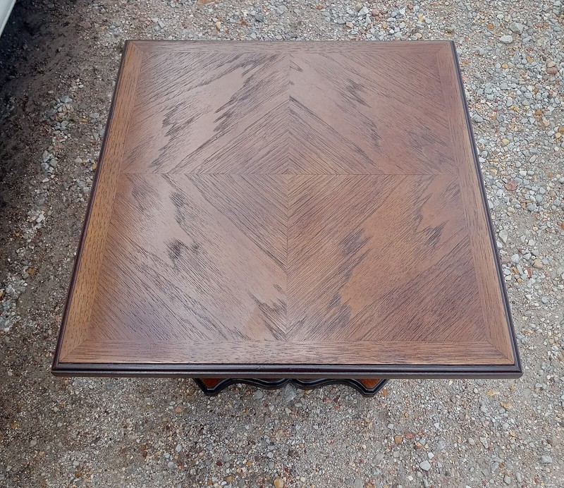 Mid Century Oak and Mahogany Pier Table by Drexel (PT31) gallery