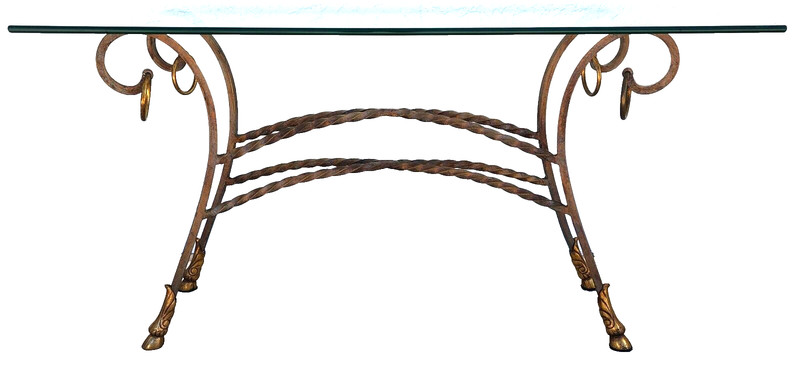 Italian Hoof Footed Iron Console Sofa Table gallery