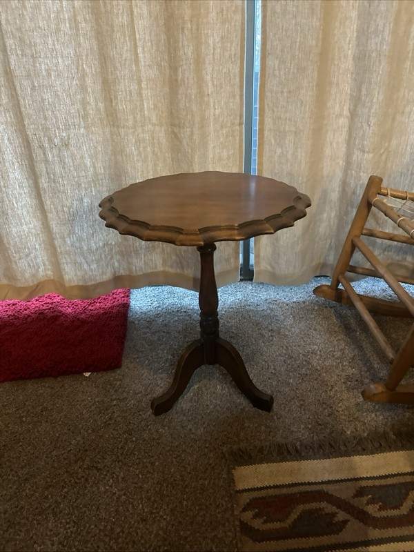 Antique Tilt Top Pie Crust Table Early American Victorian Furniture gallery