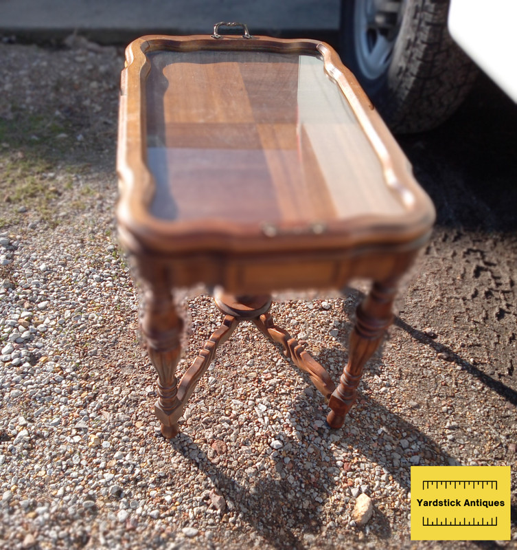 Book Match Walnut Coffee Table with Serving Tray (RP-CT-156) gallery