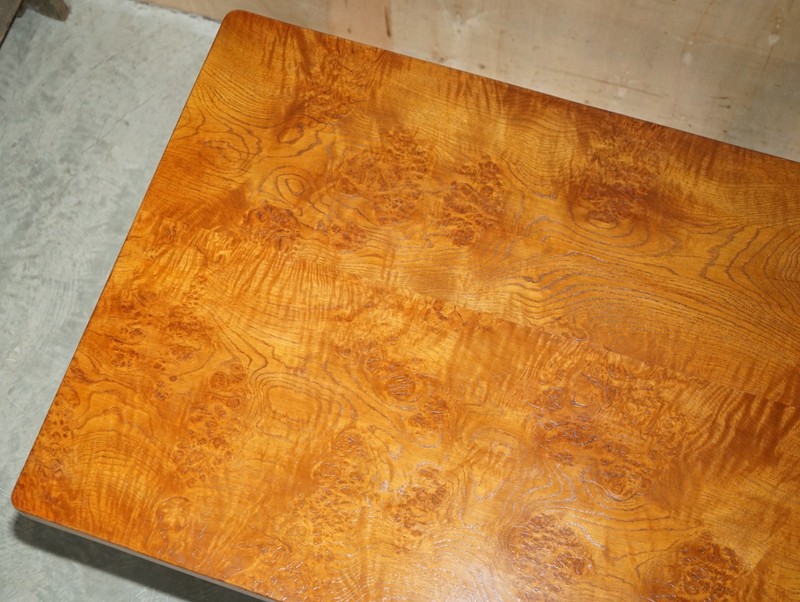 SUPER RARE CIRCA 1960'S ROBERT MOUSEMAN THOMPSON BURR & BURL OAK DINING TABLE gallery