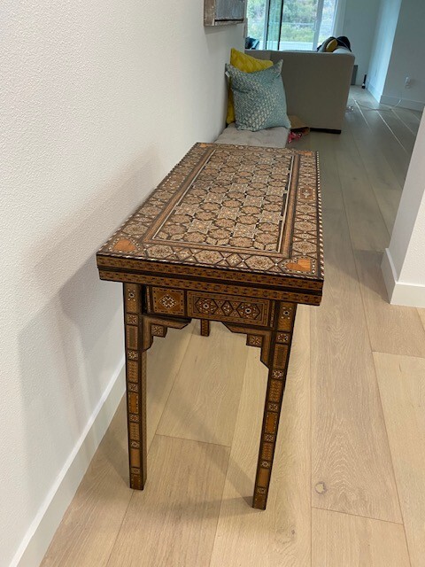 Antique Syrian Inlaid Game Table gallery