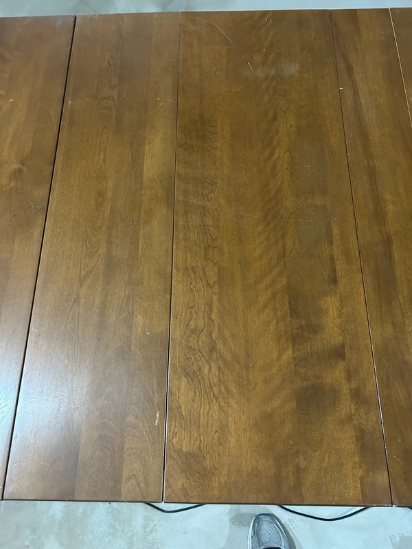 Vintage Ethan Allen Solid Maple & Birch Dinner Table w/ Protective Pad gallery