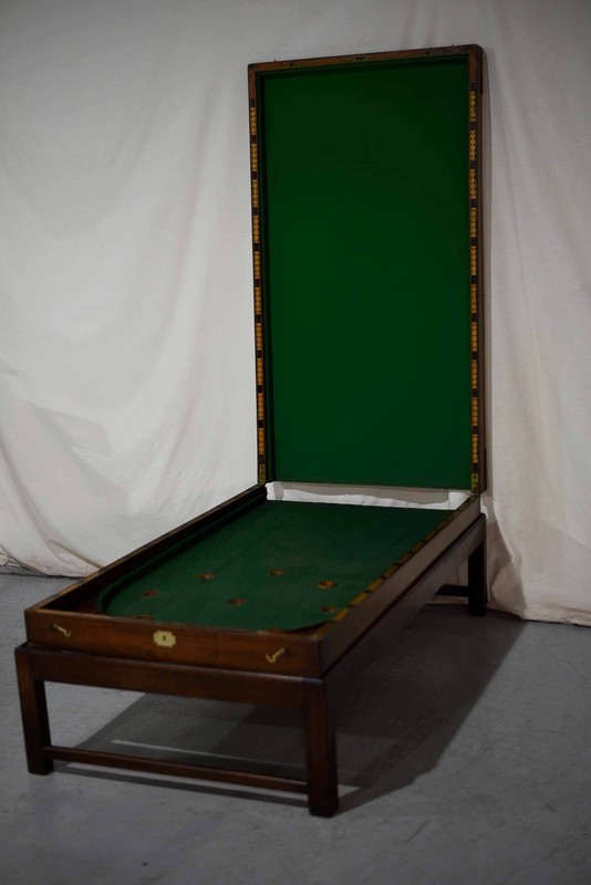 19th Century Bagatelle Parlor Game Box Mahogany Coffee Cocktail Table gallery