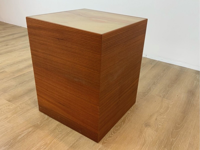 Mid Century Modern Agate Top Cube Side Table gallery