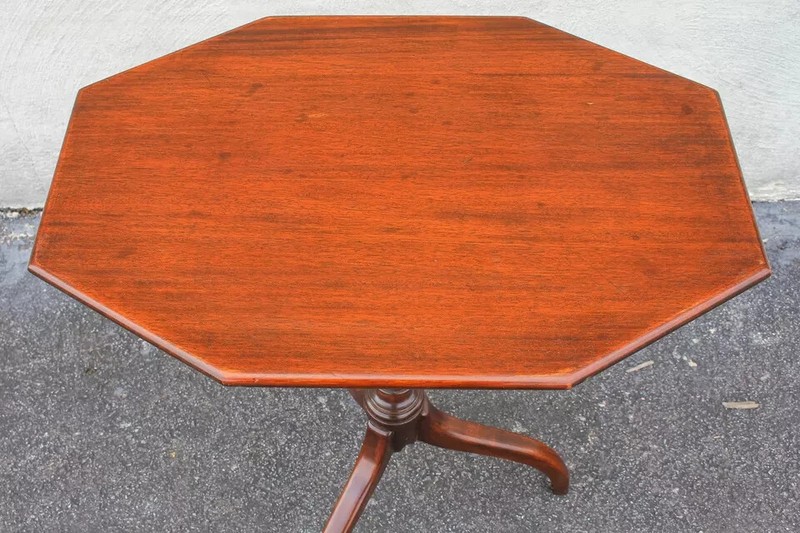 Antique 19th Century English Walnut Tilt-Top Side Table – Refinished gallery