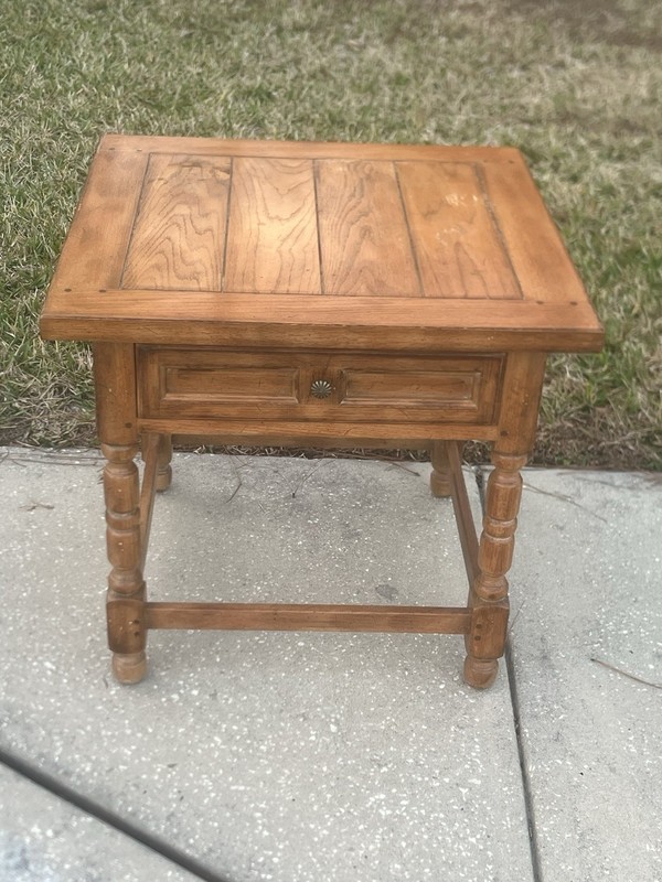 Drexel Heritage Single Drawer Side Table or Nightstand Solid Wood Beautiful