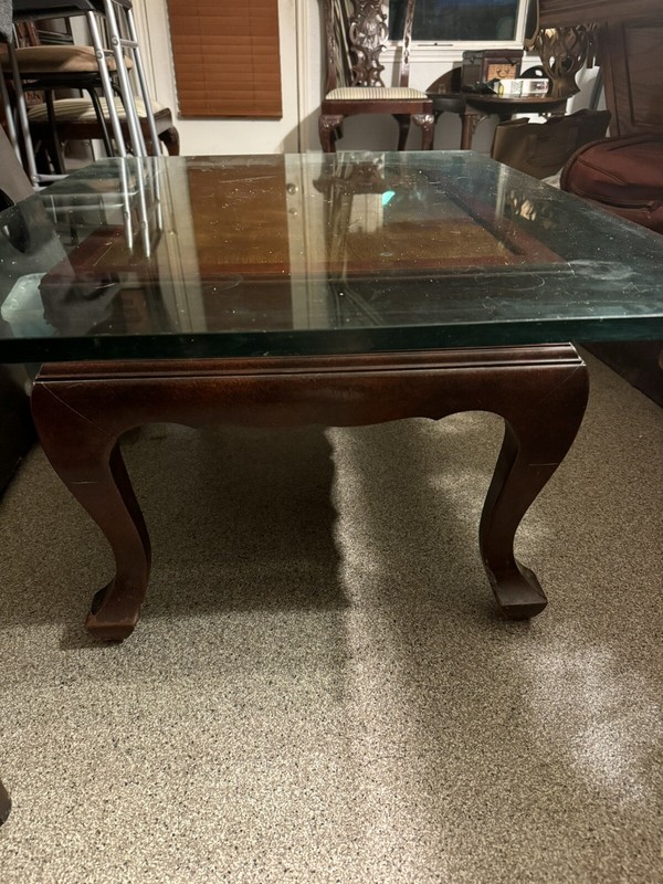 Henredon glass table