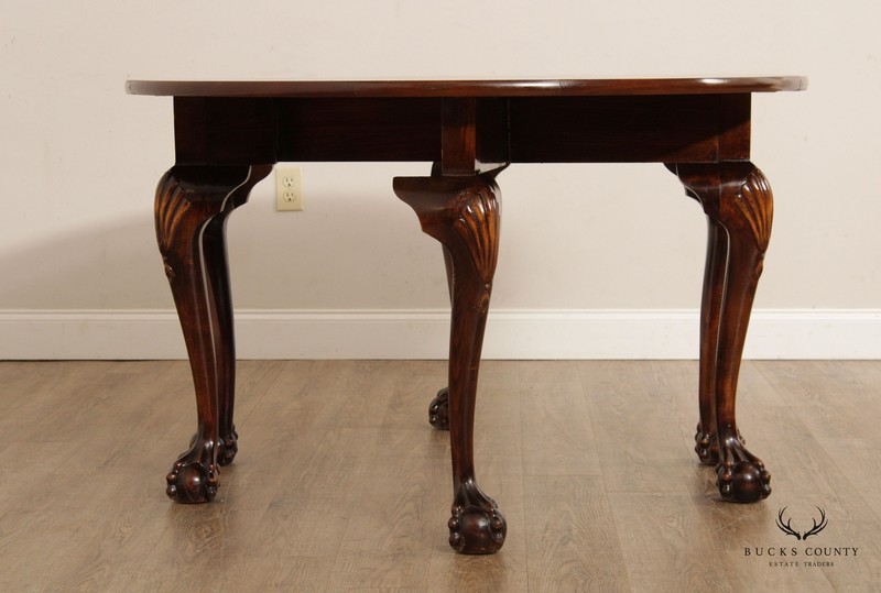 Chippendale Style Carved Mahogany Gate Leg Drop Leaf Table gallery