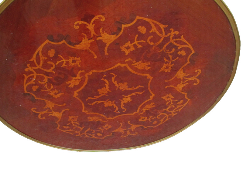62616 Neoclassical Inlaid and Bronze Lamp Table Stand gallery