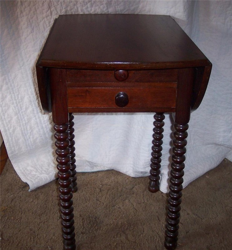 Mid 1800’s Walnut Dropleaf Slab Top Work Table (WET180)