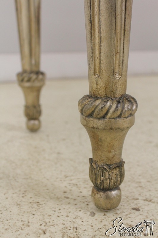 L58333: Regency Style Silver Gilt Faux Marble Top Console Table gallery
