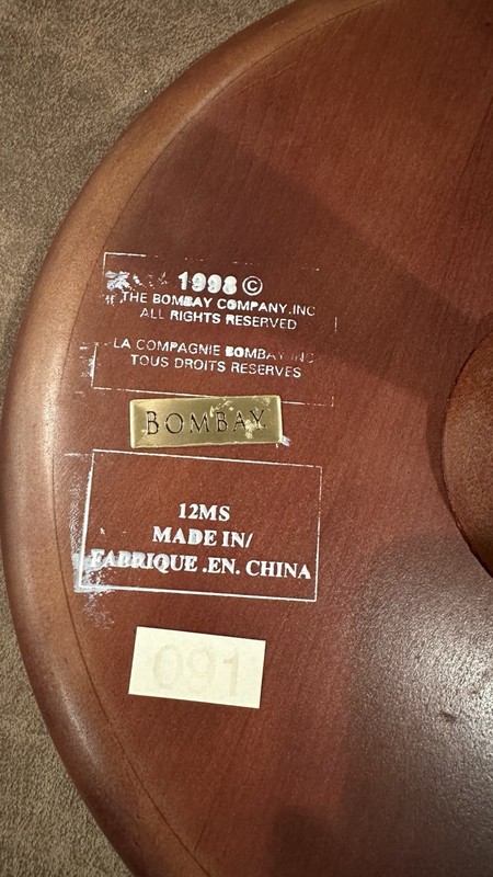 1998 Vintage Bombay Co End Table gallery