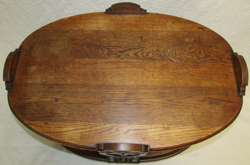 Early 20th. Century LIFETIME FURNITURE Hastings Michigan JACOBEAN Oval OAK Table gallery
