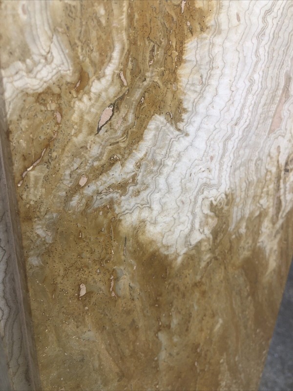 MCM Travertine Marble Pedestal Stand Column Pillar Italian 32” gallery