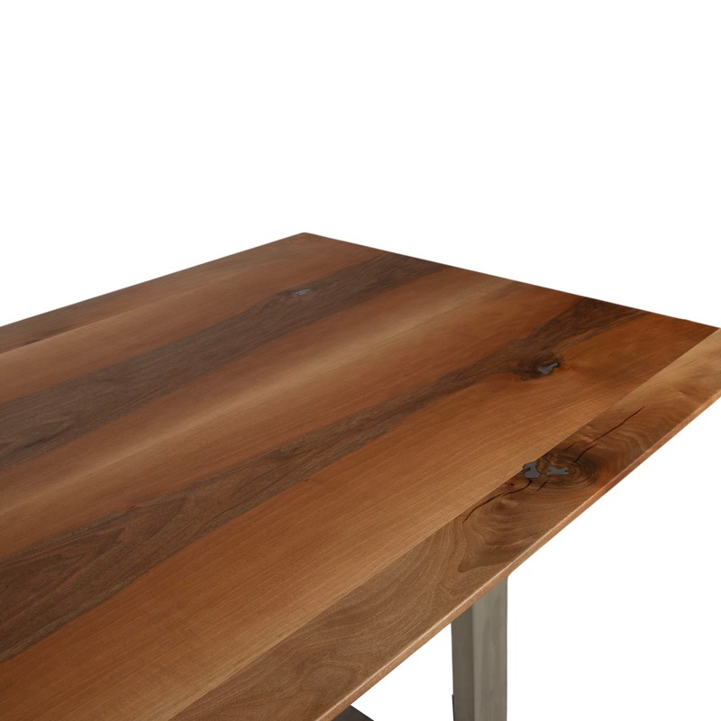 Rott Woodart Solid Walnut Wood Dining Table Brown 240 x 100 cm gallery