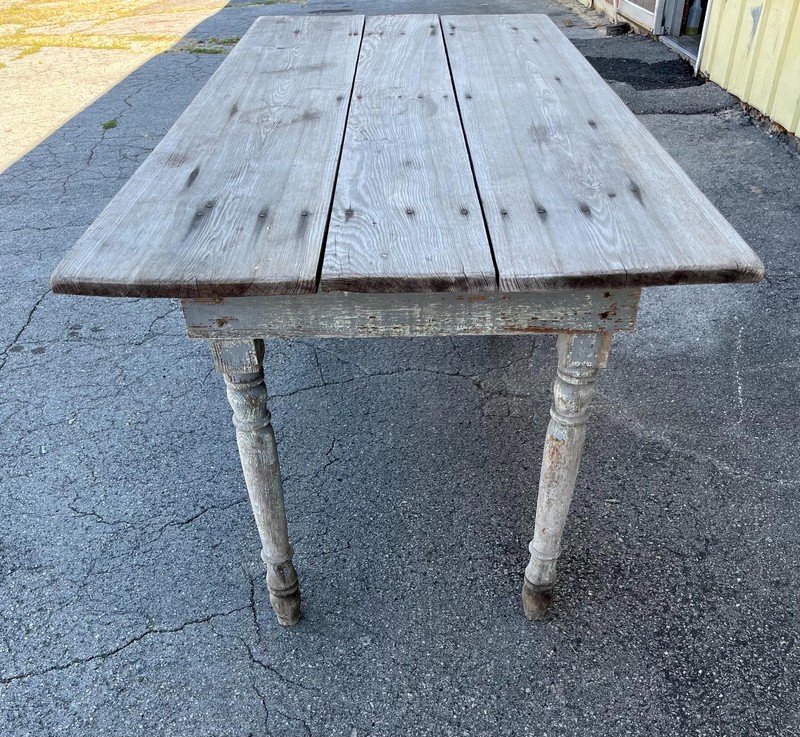 Rustic Primitive Farmhouse Table - Antique with Drawer gallery