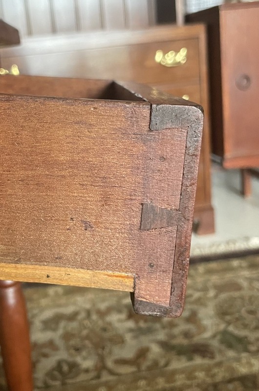 Antique 19th Century Sheraton Cherry One Drawer End Table or Night Stand gallery