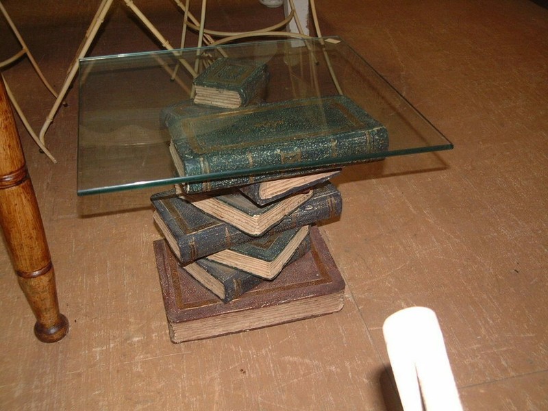 Table Vintage “Book” End Lamp or Couch Table, 20 X 20 Wide X 17 Height