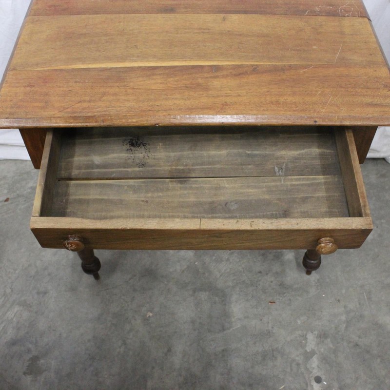 Antique Wooden One Drawer Side Table gallery