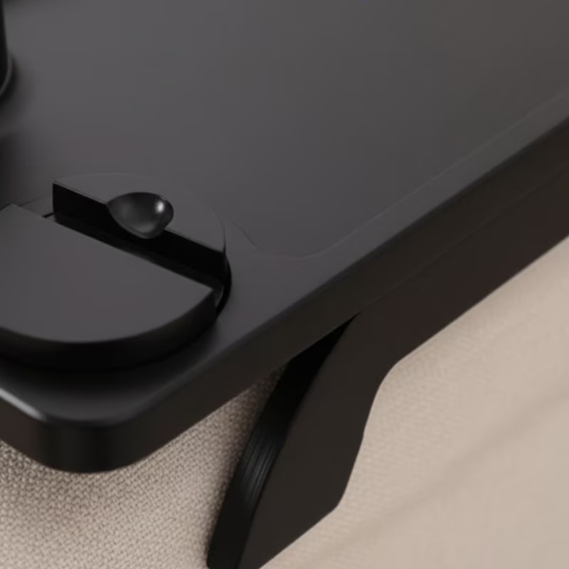 Gianna Sofa Arm Tray,3-in-1 Clip-On Table TV Tray with Rotating Cup Holder and P gallery